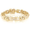 14K Yellow Gold Unique Diamond Bracelet For Men 4.5ct