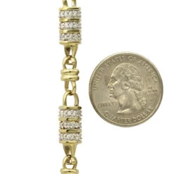 14K Yellow Gold Men's Diamond Chain Necklace For Sale 8-15 Carats By Luxurman -H'Hen Sale Store 14k gold mens diamond chain necklace for sale 11 carats by luxurman rulerye