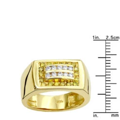 14K Yellow Gold Men's Diamond Pinky Ring White Yellow 0.60ct -H'Hen Sale Store 14k gold mens diamond pinky ring white yellow 060ct p 225 rulerye