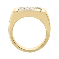 14K White Gold Men's Diamond Ring 0.56ct -H'Hen Sale Store 14k gold mens diamond ring 056ct p 27890 back yellow 20220426