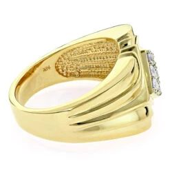 14K Yellow Gold Men's Diamond Ring 1.08ct 14.5mm 10 14K Yellow Gold Men's Diamond Ring 1.08ct 14.5mm -H'Hen Sale Store 14k gold mens diamond ring 108ct p 27979 backye