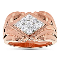 14K Yellow Gold Men's Diamond Ring 1.08ct 14.5mm 9 14K Yellow Gold Men's Diamond Ring 1.08ct 14.5mm -H'Hen Sale Store 14k gold mens diamond ring 108ct p 27979 ro