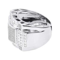 14K Yellow Gold Men's Diamond Ring 1.15ct -H'Hen Sale Store 14k gold mens diamond ring 115ct p 38780 backwh