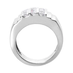 14K White Gold Men's Diamond Ring 1.20ct 12.1mm -H'Hen Sale Store 14k gold mens diamond ring 120ct p 27885 back white 20220426