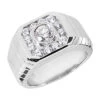 14K White Gold Men's Diamond Ring 1.28ct -H'Hen Sale Store 14k gold mens diamond ring 128ct p 27960 white 20220426
