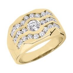 14K White Gold Men's Diamond Ring 1.34ct 11.3mm -H'Hen Sale Store 14k gold mens diamond ring 134ct p 27882 yellow 20220426