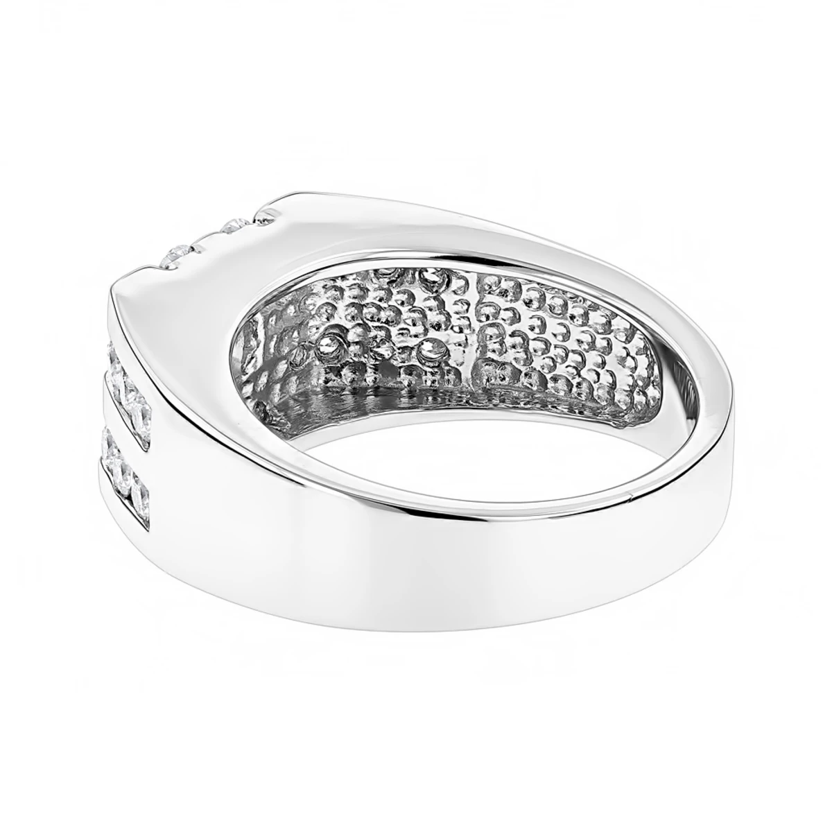 14K White Gold Men's Diamond Ring 1.55ct 6 14K White Gold Men's Diamond Ring 1.55ct - Image 4
