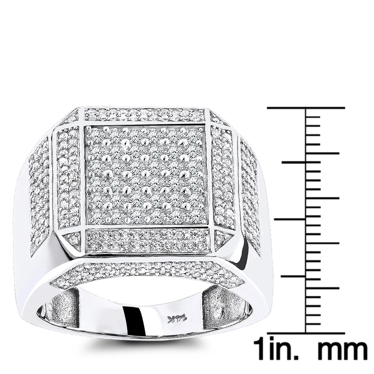 14K Yellow Gold Men's Diamond Ring 1.83ct 8 14K Yellow Gold Men's Diamond Ring 1.83ct - Image 6