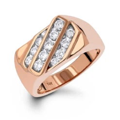 14K Yellow Gold Men's Diamond Ring 1ct 10.9mm -H'Hen Sale Store 14k gold mens diamond ring 1ct p 27866 ro