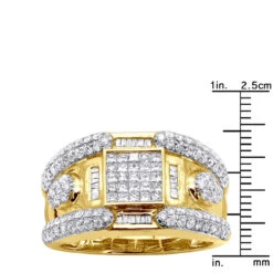 14K Yellow Gold Men's Diamond Ring 2.88ct 17 14K Yellow Gold Men's Diamond Ring 2.88ct -H'Hen Sale Store 14k gold mens diamond ring 288ct p 35717 rulerye