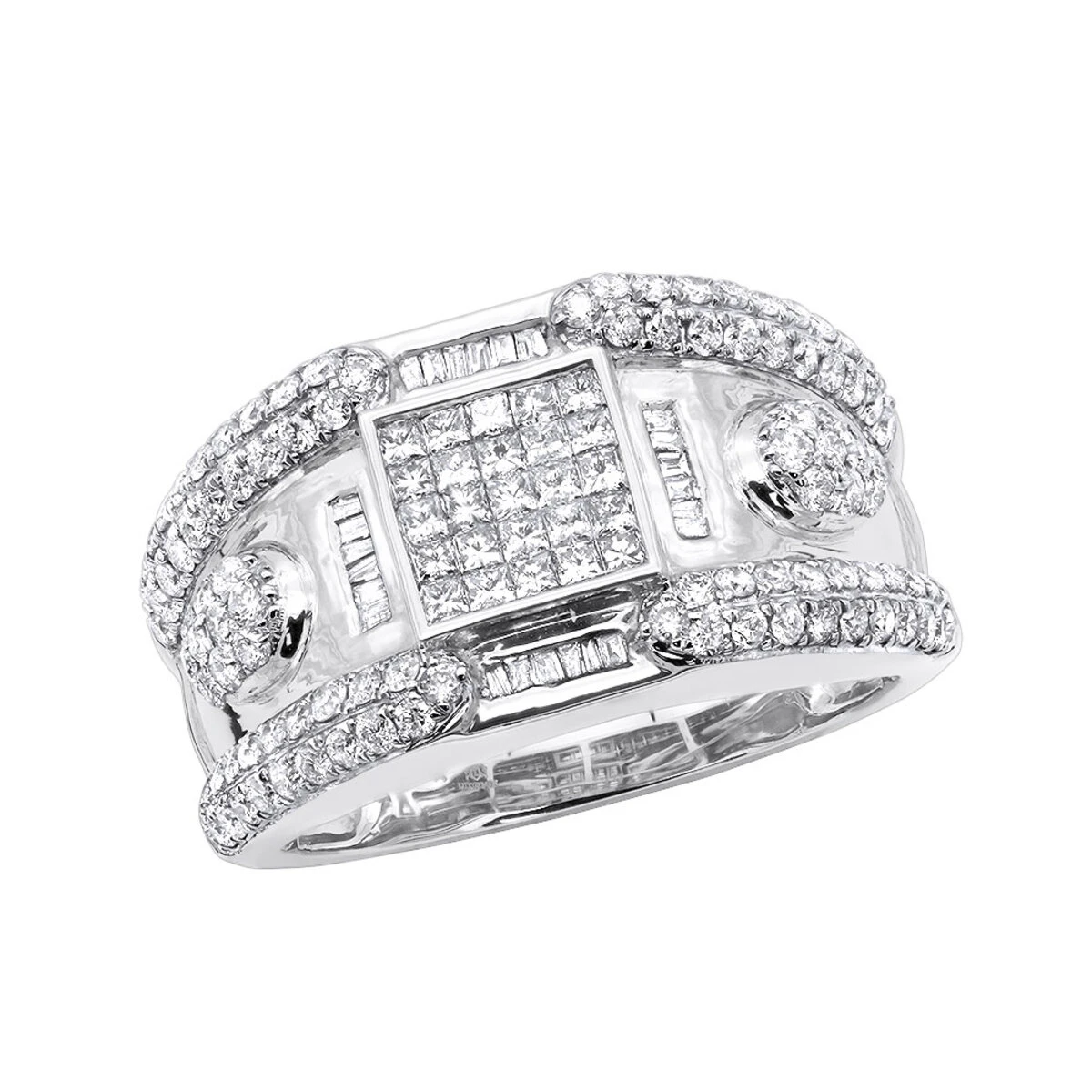 14K Yellow Gold Men's Diamond Ring 2.88ct 4 14K Yellow Gold Men's Diamond Ring 2.88ct - Image 2