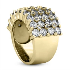 14K White Gold Men's Diamond Ring 5.64ct 12 14K White Gold Men's Diamond Ring 5.64ct -H'Hen Sale Store 14k gold mens diamond ring 564ct p 27899 back yellow 20220426