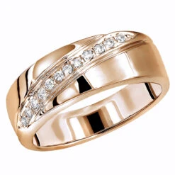 14K White Gold Men's Diamond Wedding Band 0.12ct 7.1mm -H'Hen Sale Store 14k gold mens diamond wedding band 012ct p 27599 ro