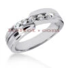 14K White Gold Men's Diamond Wedding Band 0.15ct