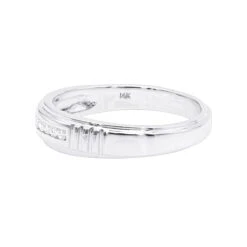 14K White Gold Men's Diamond Wedding Band 0.23ct -H'Hen Sale Store 14k gold mens diamond wedding band 023ct p 27607 backwh