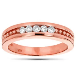 14K Yellow Gold Men's Diamond Wedding Band 0.25ct 4.6mm 9 14K Yellow Gold Men's Diamond Wedding Band 0.25ct 4.6mm -H'Hen Sale Store 14k gold mens diamond wedding band 025ct p 27430 ro