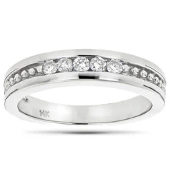 14K Yellow Gold Men's Diamond Wedding Band 0.25ct 4.6mm 8 14K Yellow Gold Men's Diamond Wedding Band 0.25ct 4.6mm -H'Hen Sale Store 14k gold mens diamond wedding band 025ct p 27430 wh