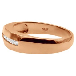 14K White Gold Men's Diamond Wedding Band 0.25ct 5.5mm -H'Hen Sale Store 14k gold mens diamond wedding band 025ct p 27547 back rose