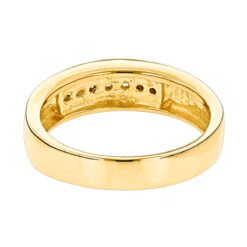 14K Yellow Gold Men's Diamond Wedding Band 0.28ct 5.1mm 11 14K Yellow Gold Men's Diamond Wedding Band 0.28ct 5.1mm -H'Hen Sale Store 14k gold mens diamond wedding band 028ct p 27543 backye
