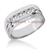 14K White Gold Men's Diamond Wedding Band 0.35ct 7.1mm -H'Hen Sale Store 14k gold mens diamond wedding band 035ct p 27603