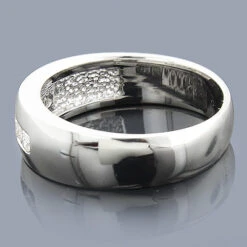 5 Stone 14K White Gold Men's Diamond Wedding Band 0.4ct -H'Hen Sale Store 14k gold mens diamond wedding band 040ct p 27506back