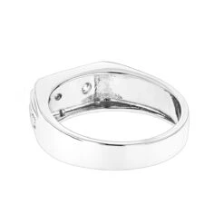 14K White Gold Men's Diamond Wedding Band 0.45ct 8.1mm 11 14K White Gold Men's Diamond Wedding Band 0.45ct 8.1mm -H'Hen Sale Store 14k gold mens diamond wedding band 045ct p 25557 backwh