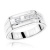 14K White Gold Men's Diamond Wedding Band 0.45ct 8.1mm 2 14K White Gold Men's Diamond Wedding Band 0.45ct 8.1mm -H'Hen Sale Store 14k gold mens diamond wedding band 045ct p 25557 wh