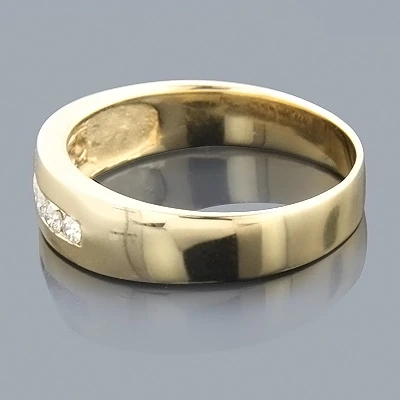 14K White Gold Men's Diamond Wedding Band 0.63ct 7.4mm 4 14K White Gold Men's Diamond Wedding Band 0.63ct 7.4mm - Image 2