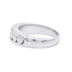 14K White Gold Men's Diamond Wedding Band 0.90ct 6.2mm 13 14K White Gold Men's Diamond Wedding Band 0.90ct 6.2mm -H'Hen Sale Store 14k gold mens diamond wedding band 090ct p 25559 backwh