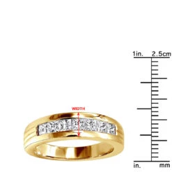 14K White Gold Men's Diamond Wedding Band 1.40ct -H'Hen Sale Store 14k gold mens diamond wedding band 140ct p 27555 rulerye