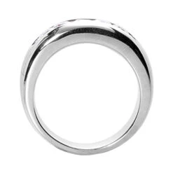 14K White Gold Men's Diamond Wedding Band 1ct 8.2mm 8 14K White Gold Men's Diamond Wedding Band 1ct 8.2mm -H'Hen Sale Store 14k gold mens diamond wedding band 1ct p 25593 back white 20220426