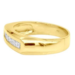 14K Yellow Gold Men's Diamond Wedding Band 1ct 7.4mm 14 14K Yellow Gold Men's Diamond Wedding Band 1ct 7.4mm -H'Hen Sale Store 14k gold mens diamond wedding band 1ct p 27601 backye