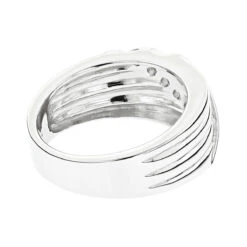 14K White Gold Men's Diamond Wedding Ring 0.48ct -H'Hen Sale Store 14k gold mens diamond wedding ring 048ct p 27456 backwh