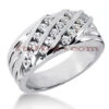 14K White Gold Men's Diamond Wedding Ring 0.72ct -H'Hen Sale Store 14k gold mens diamond wedding ring 072ct p 27468