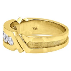 14K White Gold Men's Diamond Wedding Ring 0.75ct 9/32in. (7mm) -H'Hen Sale Store 14k gold mens diamond wedding ring 075ct p 27462 backye