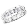 14K White Gold Men's Diamond Wedding Ring 0.75ct 9/32in. (7mm)