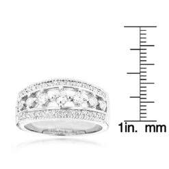 14K White Gold Men's Diamond Wedding Ring 1.54ct 13 14K White Gold Men's Diamond Wedding Ring 1.54ct -H'Hen Sale Store 14k gold mens diamond wedding ring 154ct p 35185 rulerwh