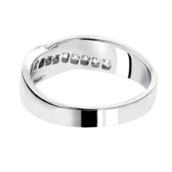 14K White Gold Men's Diamond Wedding Ring 1ct -H'Hen Sale Store 14k gold mens diamond wedding ring 1ct p 27492 backwh