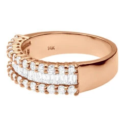 Unique 14K White Gold Men's Diamond Wedding Ring By Luxurman 2.5ct -H'Hen Sale Store 14k gold mens diamond wedding ring 250ct p 35167 back rose