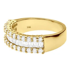 Unique 14K White Gold Men's Diamond Wedding Ring By Luxurman 2.5ct -H'Hen Sale Store 14k gold mens diamond wedding ring 250ct p 35167 back yellow