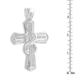 Hip Hop 14K White Gold Men's Large Diamond Cross Pendant 4ct -H'Hen Sale Store 14k gold mens large diamond cross pendant 475ct p 6591 rulerwh