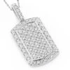 Luxurman 14K White Gold Mini Diamond Dog Tag Pendant W VS Diamonds 0.7ct 2 Luxurman 14K White Gold Mini Diamond Dog Tag Pendant W VS Diamonds 0.7ct -H'Hen Sale Store 14k gold mini diamond dog tag pendant w vs diamonds 07ct wh