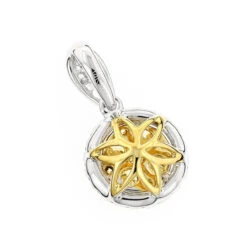 14K White Gold Natural Yellow Diamonds Ladies Circle Pendant 1 Carat -H'Hen Sale Store 14k gold natural yellow diamonds ladies circle pendant 1 carat backwh