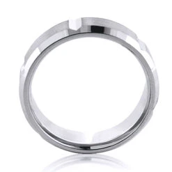 14K White Gold Ornamented Men's Wedding Band -H'Hen Sale Store 14k gold ornamented mens wedding band 4