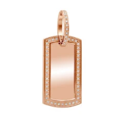 Customizable 14K Yellow Gold Oversized Diamond Dog Tag Pendant For Men 1 Carat -H'Hen Sale Store 14k gold oversized diamond dog tag pendant 1 carat p 5827 ro