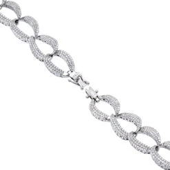 14K White Gold Pave Diamond Chain Link Bracelet For Women 3.75ct By Luxurman 11 14K White Gold Pave Diamond Chain Link Bracelet For Women 3.75ct By Luxurman -H'Hen Sale Store 14k gold pave diamond chain link bracelet for women 375ct by luxurman backwh