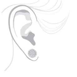 14K White Gold Pave Round Diamond Stud Earrings 0.35ct By Luxurman -H'Hen Sale Store 14k gold pave round diamond stud earrings 035ct by luxurman bodwh