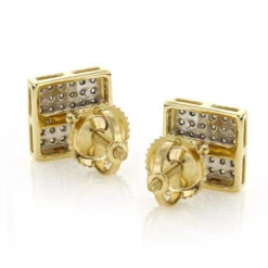 14K Yellow Gold Pave Set Round Diamond Studs Earrings 0.33ct -H'Hen Sale Store 14k gold pave set round diamond studs earrings 033ct p 7060 backye