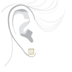 14K Yellow Gold Pave Set Round Diamond Studs Earrings 0.33ct -H'Hen Sale Store 14k gold pave set round diamond studs earrings 033ct p 7060 bodye