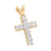 14K Yellow Gold Princess Cut Diamond Cross Pendant 0.55ct 2 14K Yellow Gold Princess Cut Diamond Cross Pendant 0.55ct -H'Hen Sale Store 14k gold princess cut diamond cross pendant 055ct p 26517 ye